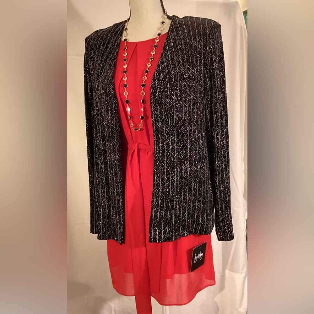 R&M Richards shiny open jacket. Size 8